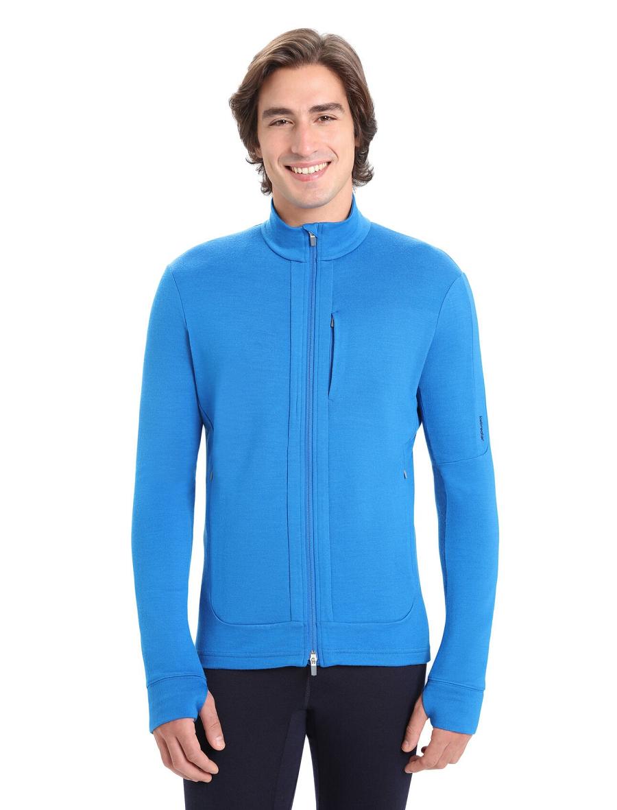 Lazurite Icebreaker Merino Quantum III Long Sleeve Zip Men\'s Hoodie | AU 1262WNBY